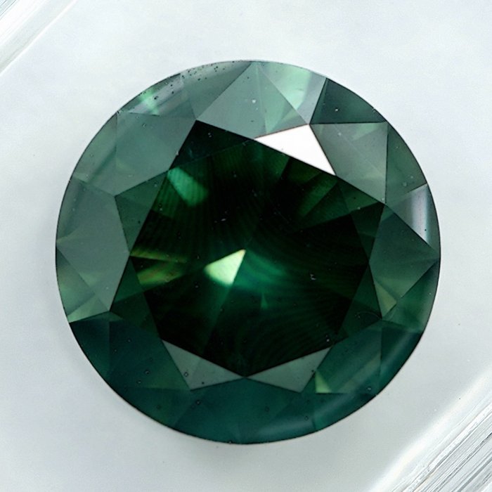 Diamante - 2.17 ct - Brilhante - Fancy Intense Green - I1