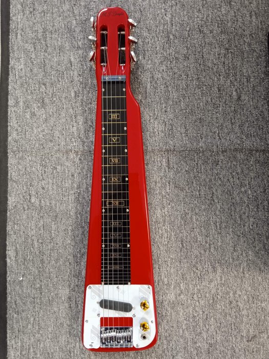 M.J.DOUGLAS - Lap Steel Mjlt20 Fiesta Red -  - Elektrische lap steel gitaar