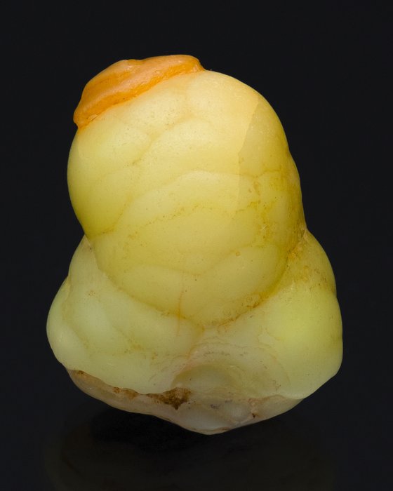 Smithsonite amarelo creme rico em cádmio estalactite - Altura: 2.35 cm - Largura: 1.8 cm- 5 g - (1)