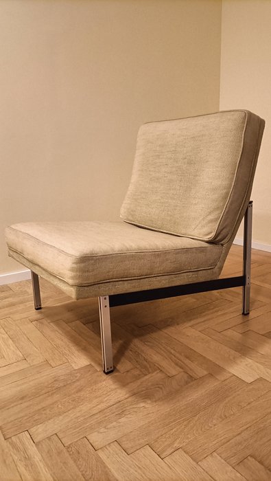 Knoll - Florence Knoll Basset - 扶手椅 (1) - 雙槓系列 - 鋼（不銹鋼）