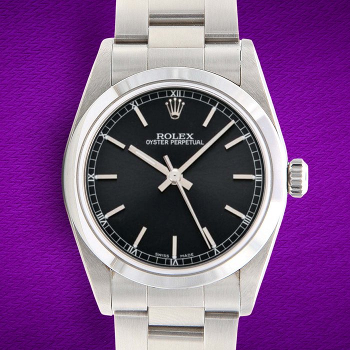 Rolex - Oyster Perpetual - Black Circle - 67480 - Unisexe - 2000-2010