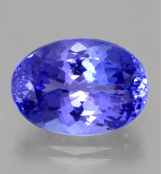 紫色, 蓝色 坦桑石 - 3.88 ct