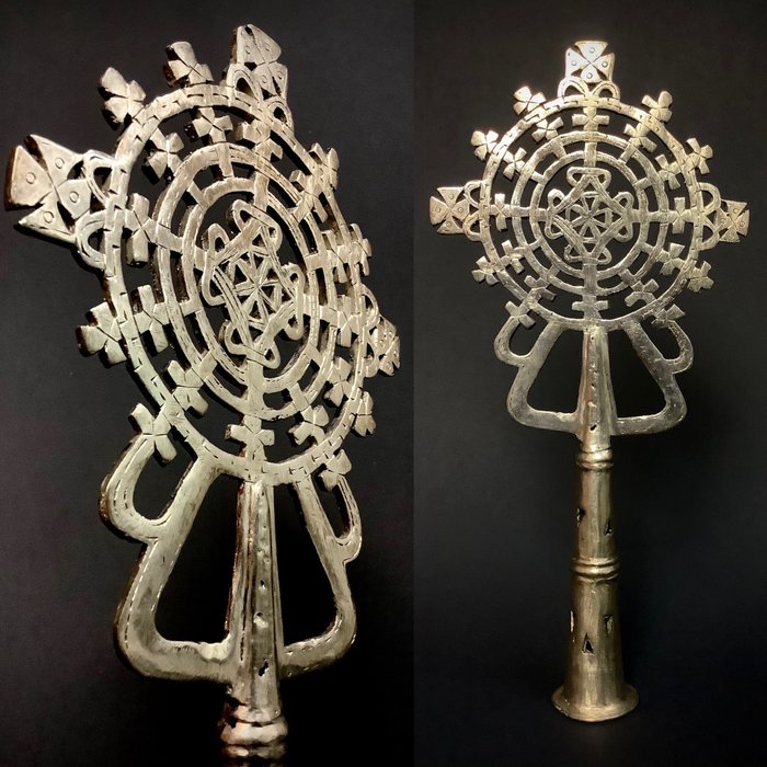 Objets religieux et spirituels - processiekruis (1) - 31 cm - Alliage  d'argent, de cuivre et de nickel - 1950-1960 - Catawiki
