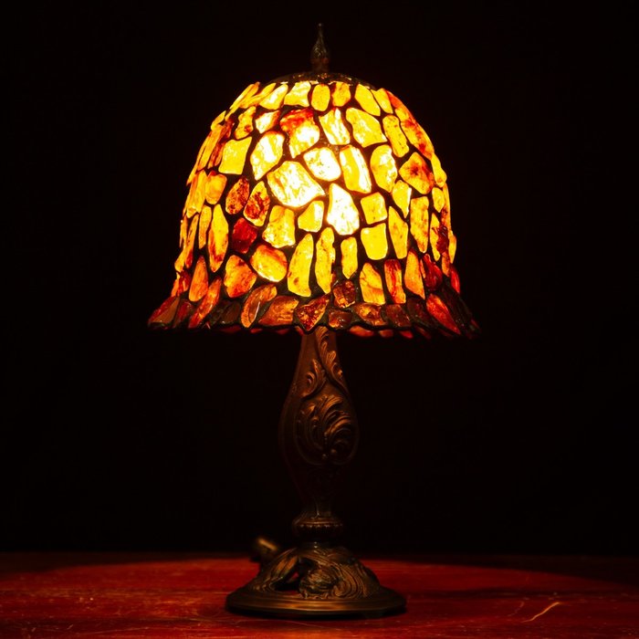 Eksklusiv Natural Baltic Amber Lampe - Rav - 44 cm - 26 cm