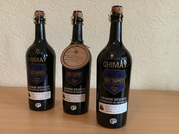 Chimay - Grande Reserve Fermentée en Barriques 2021, 2022 og 2023 - 75cl - 3 flasker