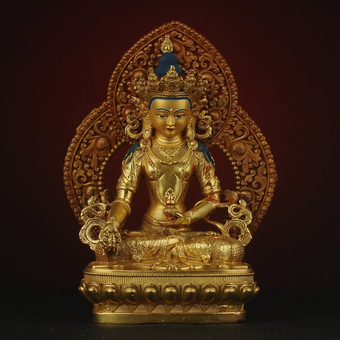 佛教物品 - Exquisite bronze Buddha statue-Ksitigarbha (Sanskrit: Kṣitigarbha) (1) - 青銅色 - 2020+