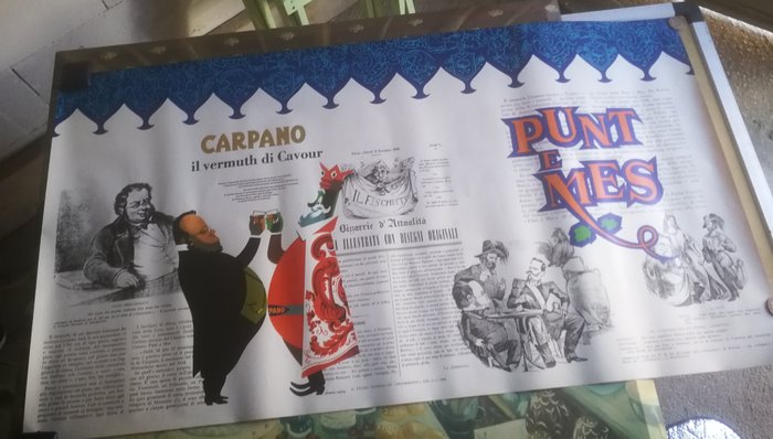 Armando Testa CARPANO - CARPANO il Vermouth di Cavour. PUNT e MES - 1950er Jahre