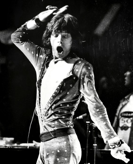 AP Wirephoto - Mick Jagger, Rolling Stones, Boston, 1972