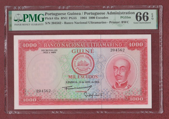 Portugees-Guinea. – 1000 Escudos 1964 – Pick 43a