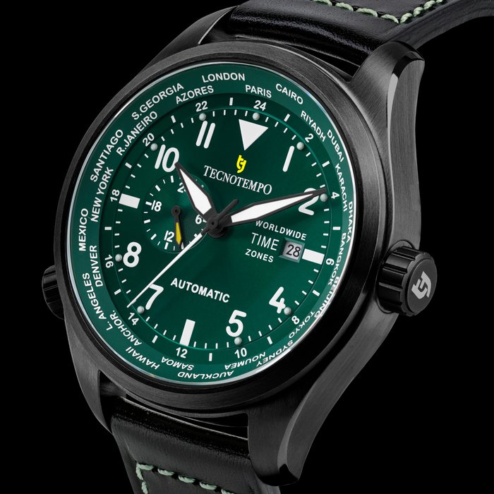 Tecnotempo® - "NO RESERVE PRICE" Automatic World Time Zone - Limited Edition - TT.300.WLKGR - Hombre - 2011 - actualidad