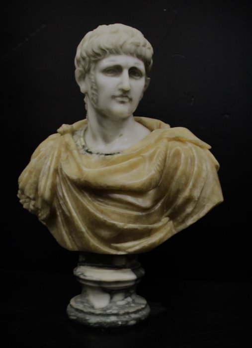 Szobor, Busto di Imperatore Romano - 58 cm - Márvány, Ónix