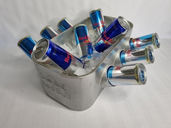 Red Bull - Eiskübel -  Redbull Energyblock, V6-Modell - Aluminium