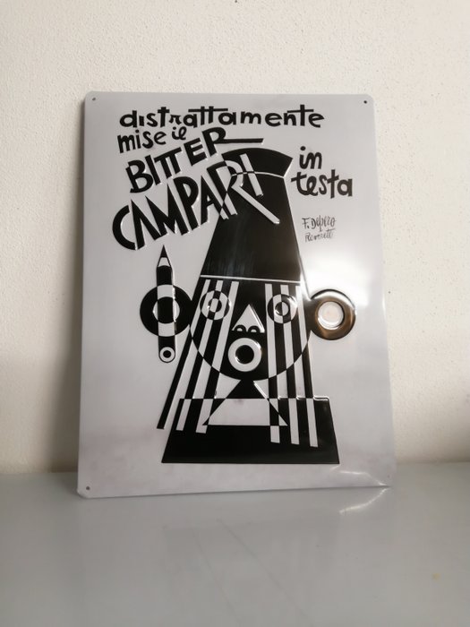 Museo Campari - 琺瑯標誌牌 - 「阿爾貝托·洛倫佐·德佩羅」- 2000 年代 - 瑪瑙, 鋁