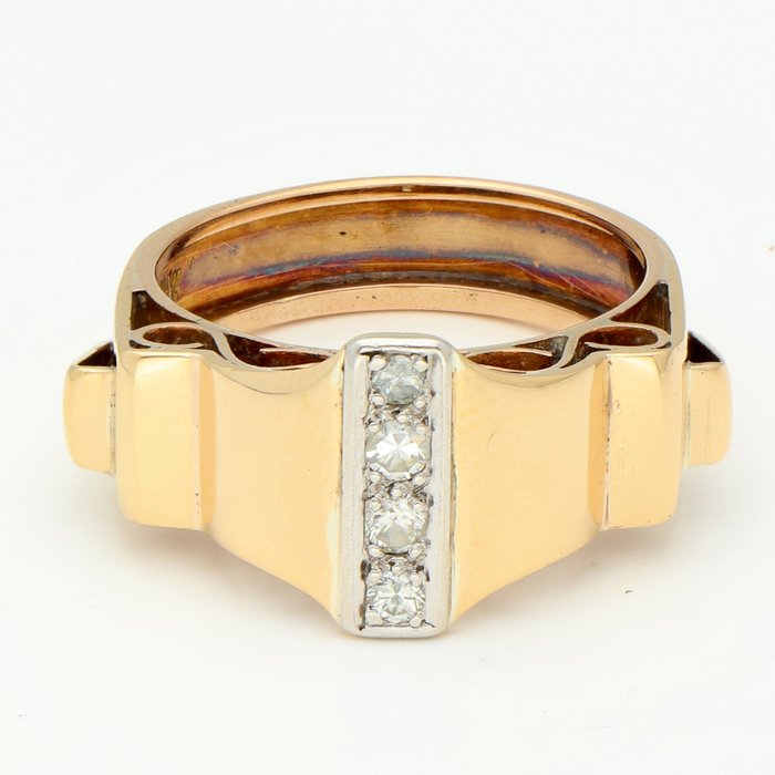 18 karaat Goud – Ring – 0.12 ct Diamant