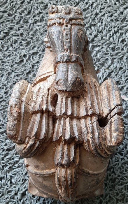 Corbel hest buste - Træ - Indien - 16. - 17. århundrede
