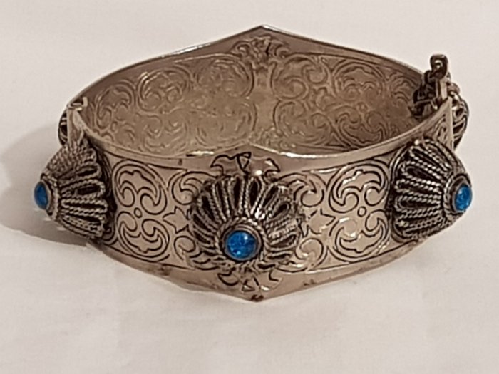 Marokaanse Laag gehalte zilveren armband - Silver - Morocco - period 1960