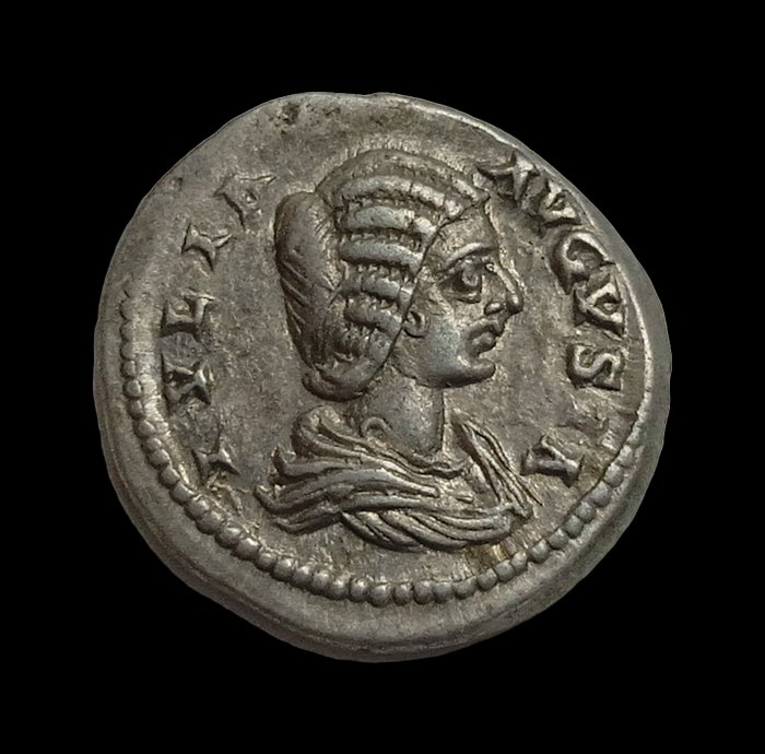 羅馬帝國. Julia Domna (Augusta, AD 193-217). Denarius Laodicea ad Mare - Pudicitia