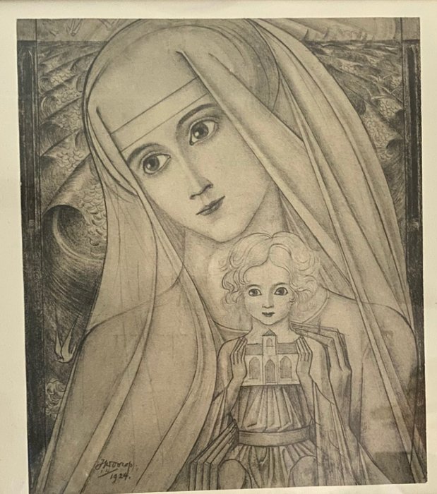 Jan Toorop (1858-1928) - Madonna met kind 1924