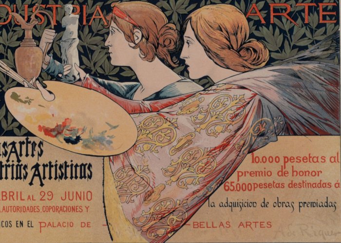Alejandro De Riquer (1856-1920) - Les Maîtres de l'Affiche :  3ra Exposition de Bella Artes