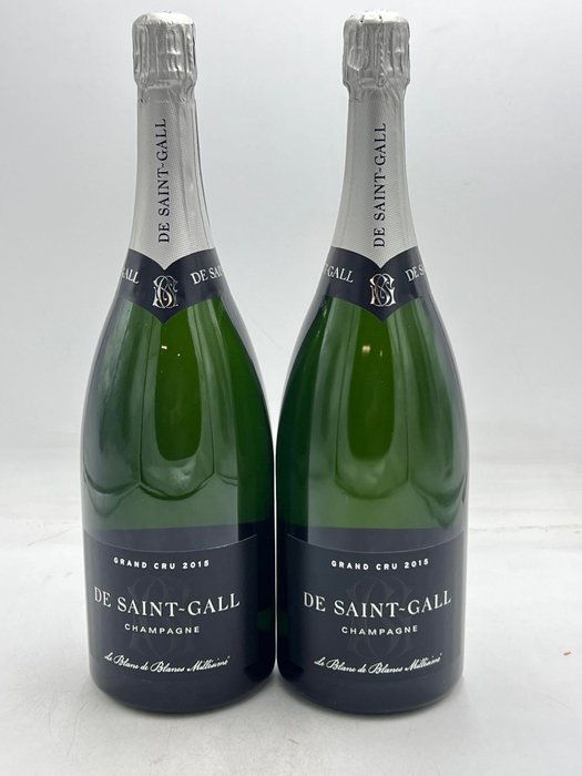 2015 De Saint-Gall, De Saint Gall - Blanc de Blancs Millésimé - 香槟地 Grand Cru - 2 Magnums (1.5L)
