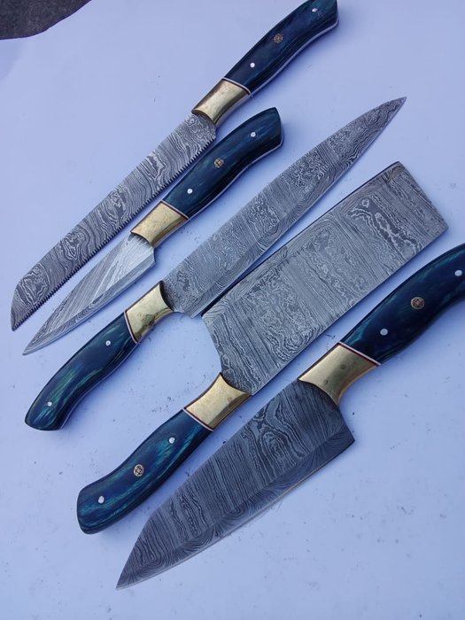 Couteau de cuisine - Couteaux à ustensiles de cuisine Impact Premium  exclusifs - Bois Pakka, Acier - Amérique du Nord - Catawiki
