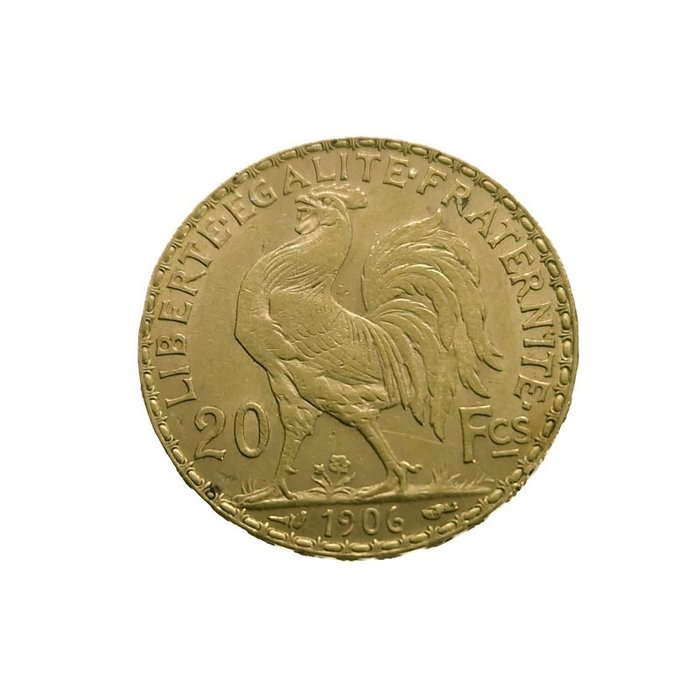 Frankreich. Third Republic (1870-1940). 20 Francs 1906 Marianne