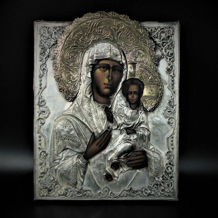 Ícone - Mãe de Deus de Smolensk - Madeira, Tempera