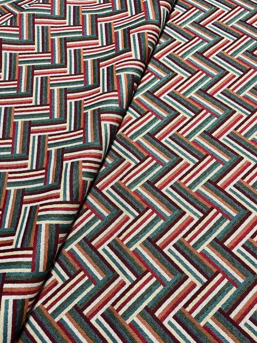 Tessuto gobelin jacquard zigzag Art Déco' - Textile - 300 cm - 140 cm