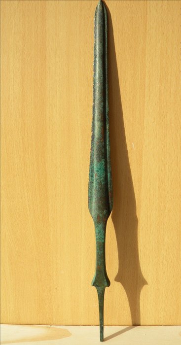 Lorestan Bronze Luristan-Bronze-Speerspitze, VIII.-VI. Jahrhundert v. Chr., 59 cm - 59 cm