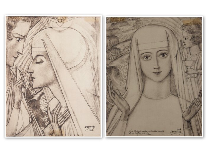 Jan Toorop (1858-1928) - Annunciatie en Madonna aan zee