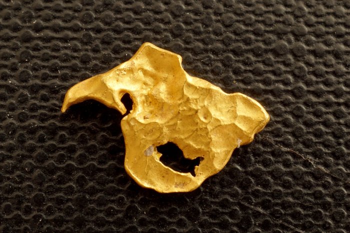 金色 原產地，茅利塔尼亞金塊（金塊）- 0.714 g - (1)