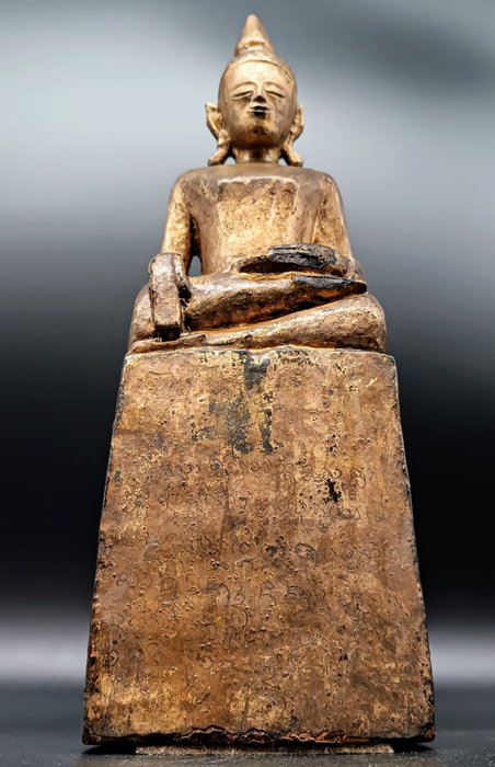 Un Buddha Sakyamuni in legno dorato - Tailandia