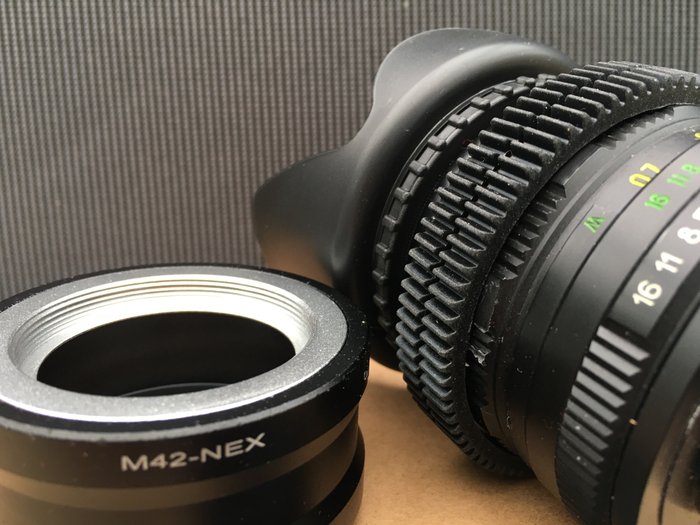 Helios 44M-4 2/58mm Zenit Anamorphic Effect - Cine Model with Sony E adapter Cameralens Objetivo de cámara