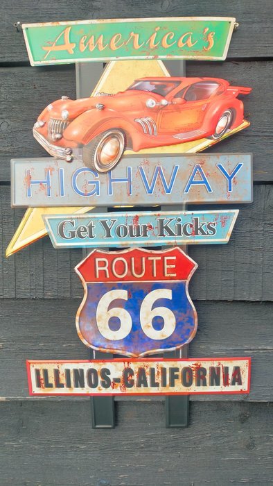 Fali dekoráció - america highway route 66 - Európa 