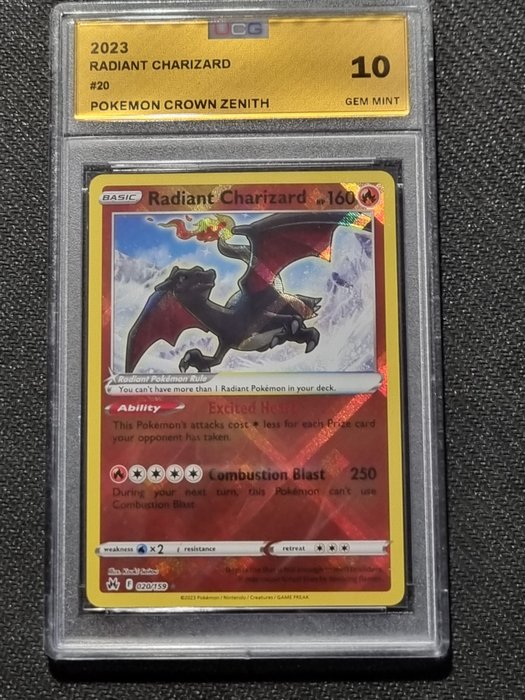 Pokémon - 1 Graded card - Radiant Charizard - UCG 10