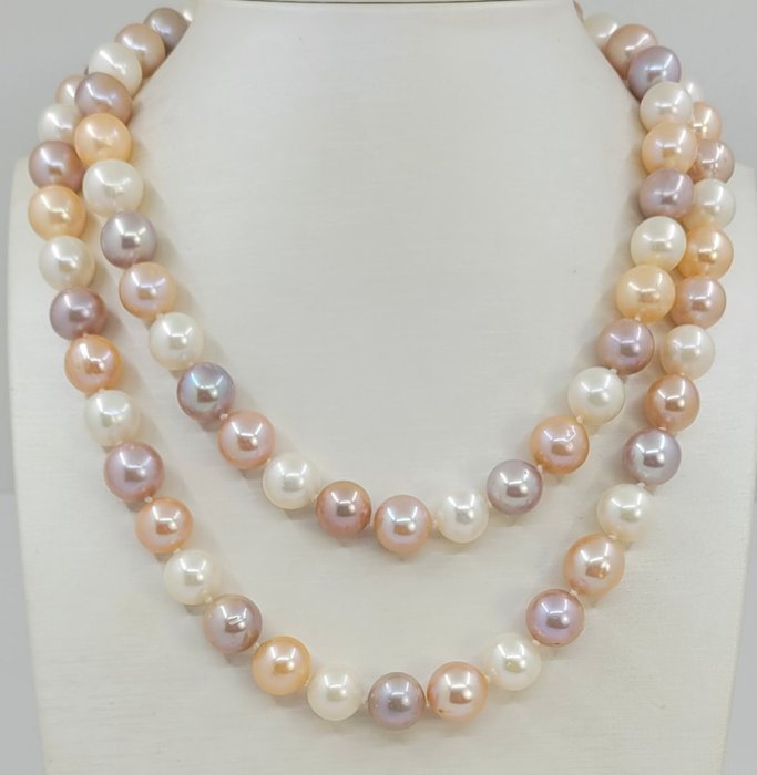 No Reserve Price - Necklace 11x12mm Multi Edison Pearls 
