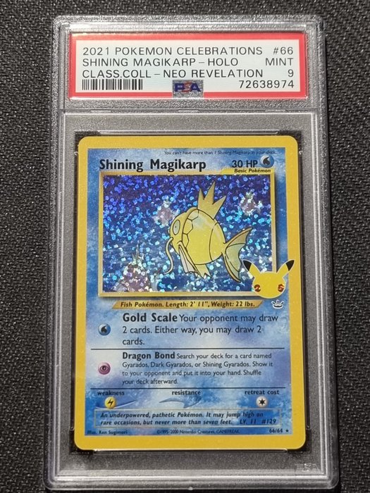 Pokémon - 1 Graded card - Shining Magikarp - PSA 9