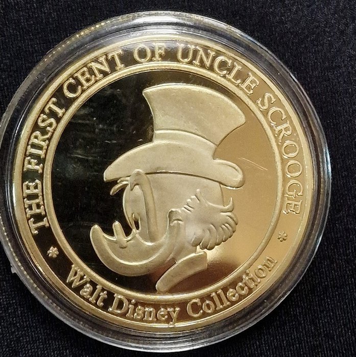 Uncle Scrooge - 1 First Cent Gold Plated Coin