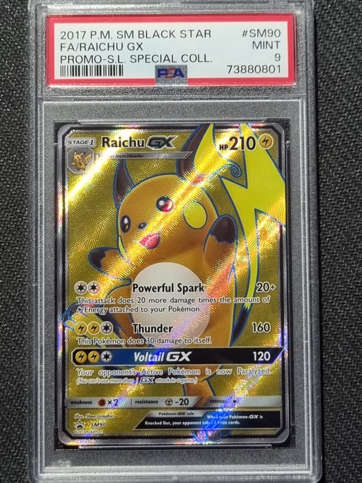 Pokémon - 1 Graded card - Raichu GX - PSA 9
