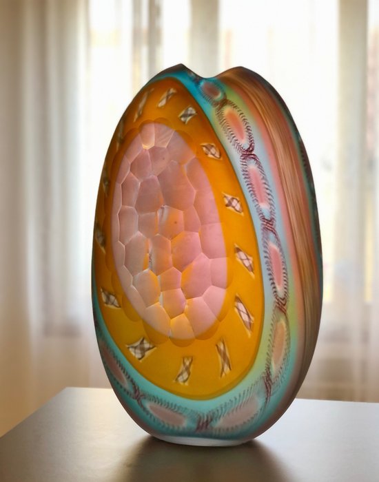 Schiavon - Vase -  Einzelstück  - Muranoglas