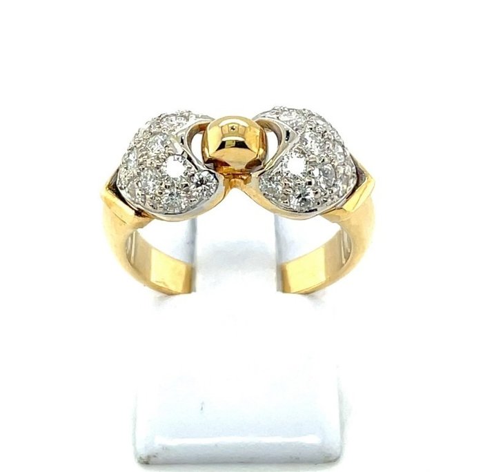 18 克拉 白金, 金色, 雙色調, 黃金 - 戒指 - 0.52 ct 鉆石 - Diamonds