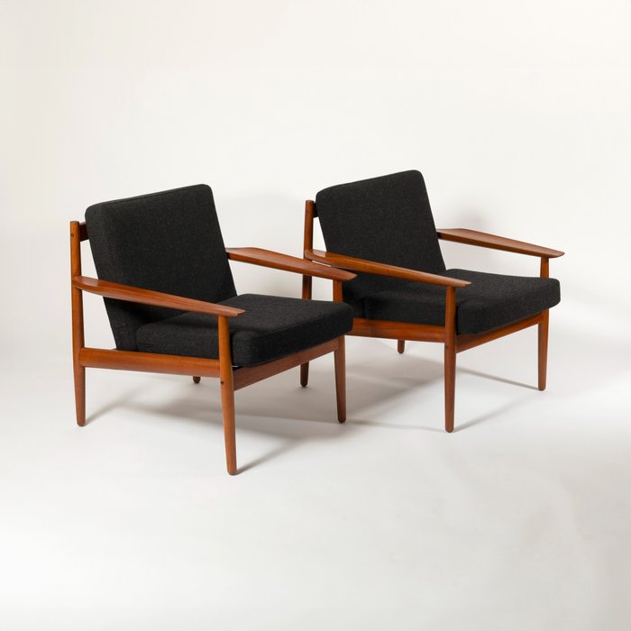 Glostrup - Arne Vodder - 扶手椅 (2) - 柚木, 羊毛