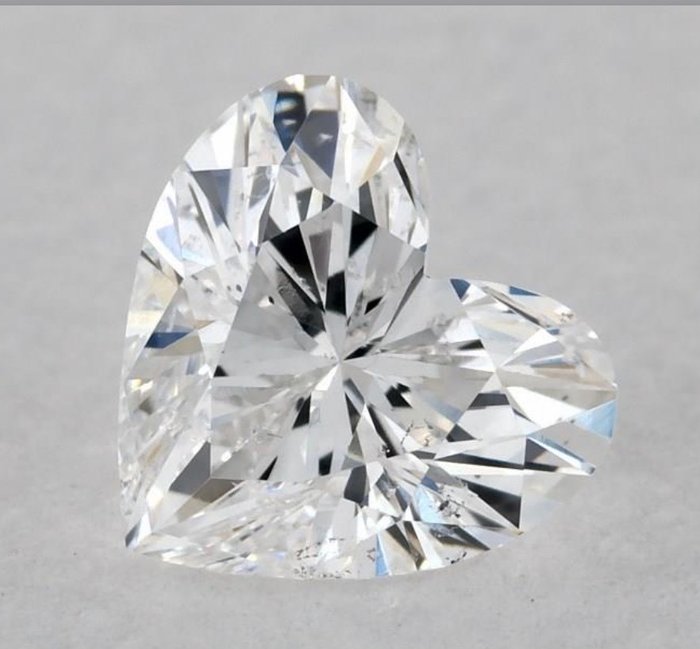 1 pcs Diamant - 0.53 ct - Hjerte - E - SI2