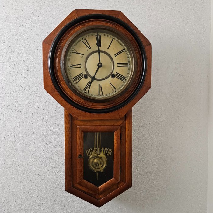 Wall clock - Regulator - Wood - 1920-1930