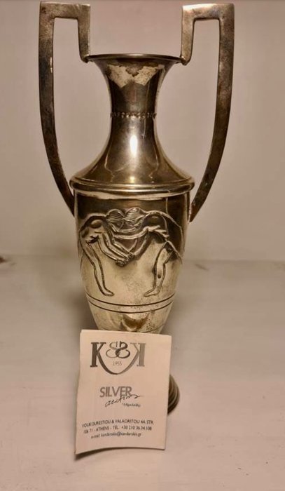 S Kandarakis - Serveringsfad (1) - amfora vase - Sølv
