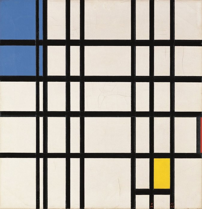 Piet Mondrian (after) - Rhythmus Aus Schwarzen Linen - Offset Lithography - Achenbach licensed print