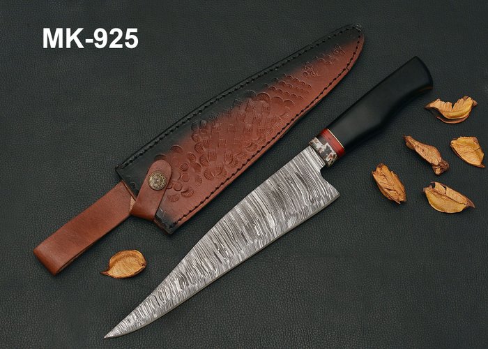 Sharp Spot - Küchenmesser - Chef's knife -  MK-925 - Micarta, Harz, 1095 und 15N20-Stahl - USA