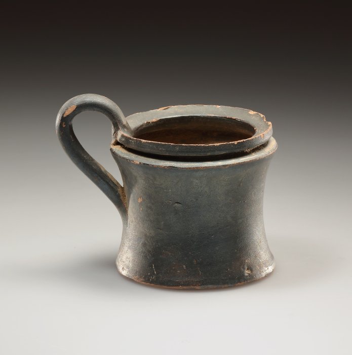 古希臘，邁錫尼 陶瓷 坎帕尼亞黑釉杯