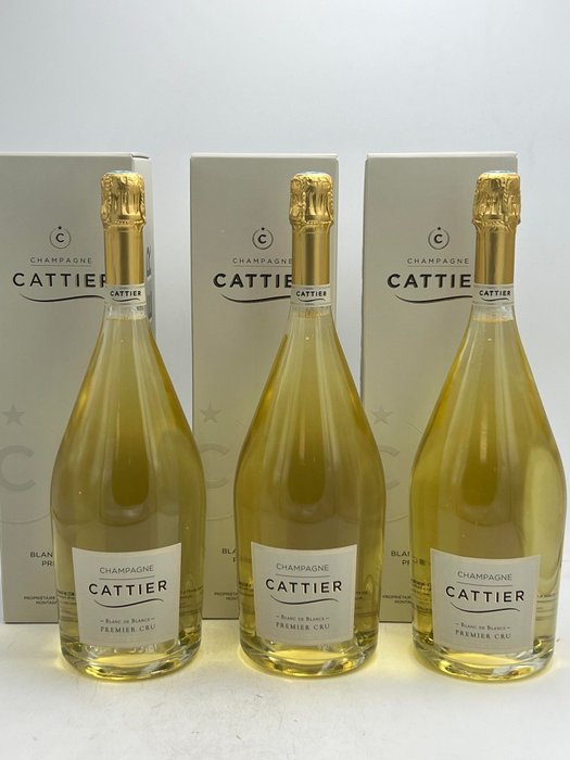 Cattier, Blanc de Blancs - Champagne 1er Cru - 3 Magnums (1.5L)