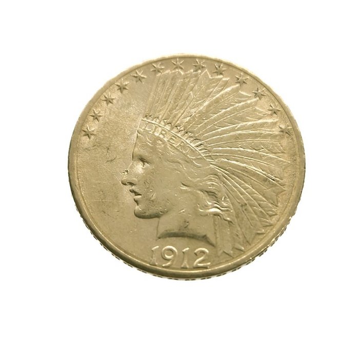 美國. 10 Dollars - Indian Head 1912-S Indian Head